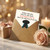 Funny Valentine's Day Card for Dad from the Dog - Roses Are Red Poem, Cute Black Puppy Illustration, Humorous 'Walk Me and Pick Up My Poo'