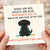 Funny Valentine's Day Card for Dad from the Dog - Roses Are Red Poem, Cute Black Puppy Illustration, Humorous 'Walk Me and Pick Up My Poo'
