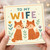 To My Wife Cute Fox Couple Card - Romantic Anniversary or Valentine’s Day Card for Wife, Sweet Illustrated Animal Design with Envelope