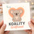 Koality Girlfriend Card - Cute Koala Pun Love Card for Her - Sweet Romantic Anniversary or Valentine's Day for Girlfriend - Adorable Koala Heart Design