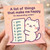 Cute Cat Things That Make Me Happy Card - Funny Romantic Love/Anniversary Card for Partner, Boyfriend or Girlfriend - Kawaii Kitty List, Thinking of You, Valentine’s
