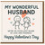 Valentine's Day Card for Husband - My Wonderful Husband - Cute Funny Stick Figure Hearts - We're an Excellent Blend of Love and Madness