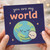 You Are My World Cute Planet and Moon Hugging Card - Romantic Valentine's Day & Anniversary Card for Partner, Boyfriend, Girlfriend, Husband or Wife
