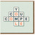 You Complete Me Word Tiles Card - Cute Minimal Love/Anniversary Greeting Card, Crossword Style Typography, Romantic for Couple, Blank Inside