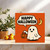 Happy Halloween Cute Ghost Card - Square 145mm x 145mm - Fun Pumpkin Bucket Design -, Includes Kraft Envelope
