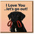 I Love You Let’s Go Out Dog Card - Cute Romantic Pup with Lead - Love/Anniversary Valentine’s Day Greeting Card for Partner, Boyfriend or Girlfriend - Pet Lover