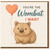 Cute Wombat Pun Love Card - 'You're the Wombat I Want' - Romantic Animal Illustration with Heart Balloon - Funny Anniversary or Valentine's Card for Partner, Boyfriend, Girlfriend, Husband or Wife