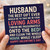 Funny Husband Valentine’s Day Card - Cheeky Romantic Message, Loving Arms Bed & Housework Joke - For Husband from Wife - Bold Typographic Design - Humour Love Card