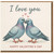 I Love You Pigeons Valentine's Day Card - Cute Romantic Love Birds for Partner, Boyfriend, Girlfriend, Husband or Wife - Happy Valentine's Day - Blank Inside