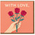 With Love Roses Greeting Card - Romantic Floral Card with Hand Holding Red Roses - For Anniversary, Valentine's Day, Thinking of You or Just Because