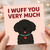 I Wuff You Very Much Dog Pun Card - Cute Puppy Love Anniversary and Valentine's Day Card for Dog Lovers - Funny Romantic Greetings for Partner