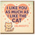 Funny Cat Lover Love Card - I Like You As Much As I Like the Cat (Almost!) - Cute Anniversary or Valentine's Day Card for Partner, Boyfriend or Girlfriend