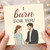 I Burn For You Romantic Greeting Card - Love & Anniversary Card with Couple Illustration - Valentine's Day for Partner - Blank Inside