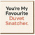 You're My Favourite Duvet Snatcher Funny Anniversary Card for Partner | Romantic Valentine's Card for Boyfriend, Girlfriend, Husband or Wife | Blank Inside