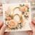 6th Birthday Card, Gold Floral Number 6 Card