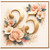 25th Birthday Card, Elegant Floral 25th Birthday Card