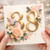 38th Birthday Card for Her, Elegant Gold Floral Birthday Card