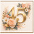 45th Birthday Card, Floral Gold Number 45 Card