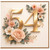 54th Birthday Card, Elegant Floral Gold Number 54 Card