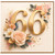 66th Birthday Card, Floral Gold Number 66 Birthday Card