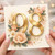 98th Birthday Card, Floral Gold Number 98 Birthday Card