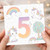 5th Birthday Card Unicorn Design