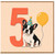 5th Birthday Card for Dog Lover, French Bulldog Party Card