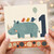 1st Birthday Card, Cute Rhino and Birds Design
