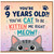 9th Birthday Card, Funny Cat Pun Birthday Card