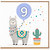 9th Birthday Card, Cute Llama Balloon and Cactus Design