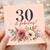 30th Birthday Card, 30 & Fabulous Floral Card