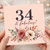 34th Birthday Card, 34 & Fabulous Floral Birthday Card