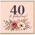 40th Birthday Card, 40 & Fabulous Floral Card