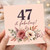 47th Birthday Card, 47 & Fabulous Floral Birthday Card