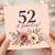 52nd Birthday Card, 52 & Fabulous Floral Card