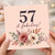 57th Birthday Card, 57 & Fabulous Floral Birthday Card