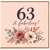 63rd Birthday Card, 63 & Fabulous Floral Birthday Card