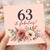 63rd Birthday Card, 63 & Fabulous Floral Birthday Card