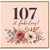 107th Birthday Card, 107 & Fabulous Floral Birthday Card