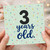 3rd Birthday Card, 3 Years Old Birthday Card