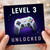 3rd Birthday Card, Level 3 Unlocked Gaming Card