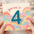 4th Birthday Card, You Are 4 Rainbow Card for Child