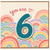 6th Birthday Card, You Are 6 Pastel Rainbow Card