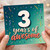 3rd Birthday Card, 3 Years of Awesome Confetti Celebration Card