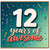 12th Birthday Card, 12 Years of Awesome Confetti Card