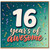 16th Birthday Card, 16 Years of Awesome Confetti Card