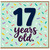 17th Birthday Card, 17 Years Old Confetti Design