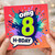 8th Birthday Card, OMG 8 H - Bday Card