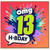 13th Birthday Card, OMG H - Bday Colourful Teen Birthday Card