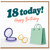 18th Birthday Card, Happy Birthday Card for Her, 18 Today Jewellery Gift Design